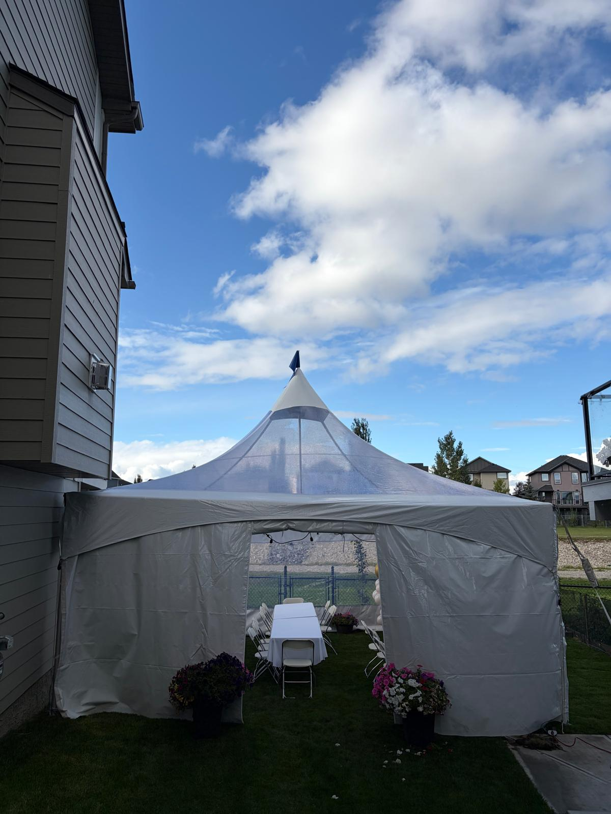 Clear Roof Tent with Sidewalls