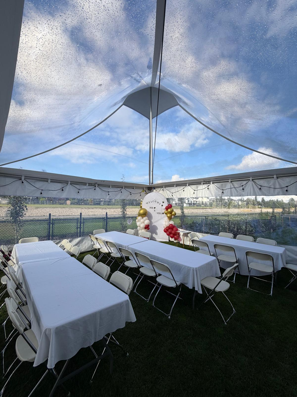 Clear Roof Tent — Wedding Reception