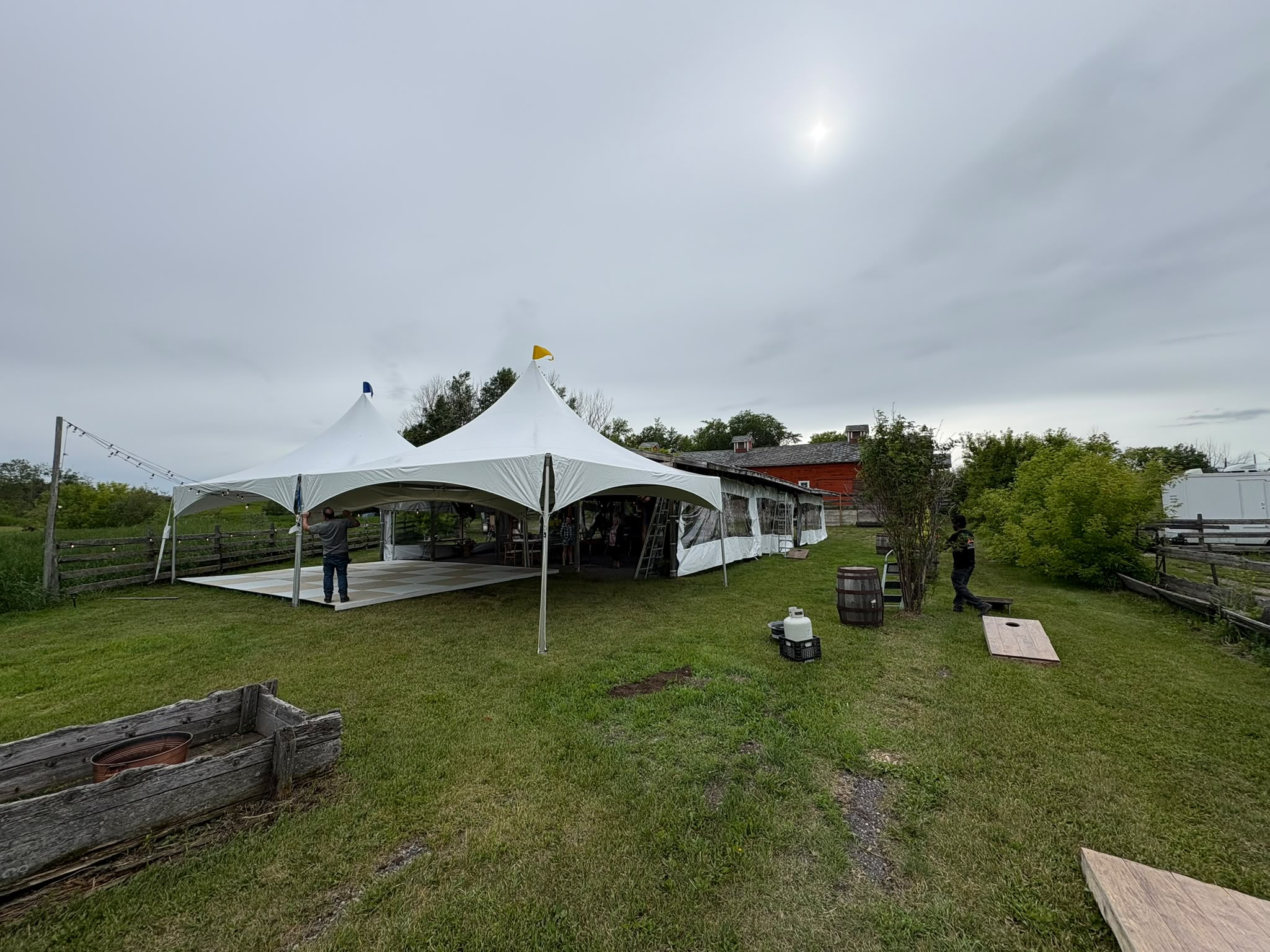 Farm Wedding Reception Setup
